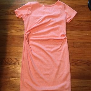 Pink blush maternity dress.